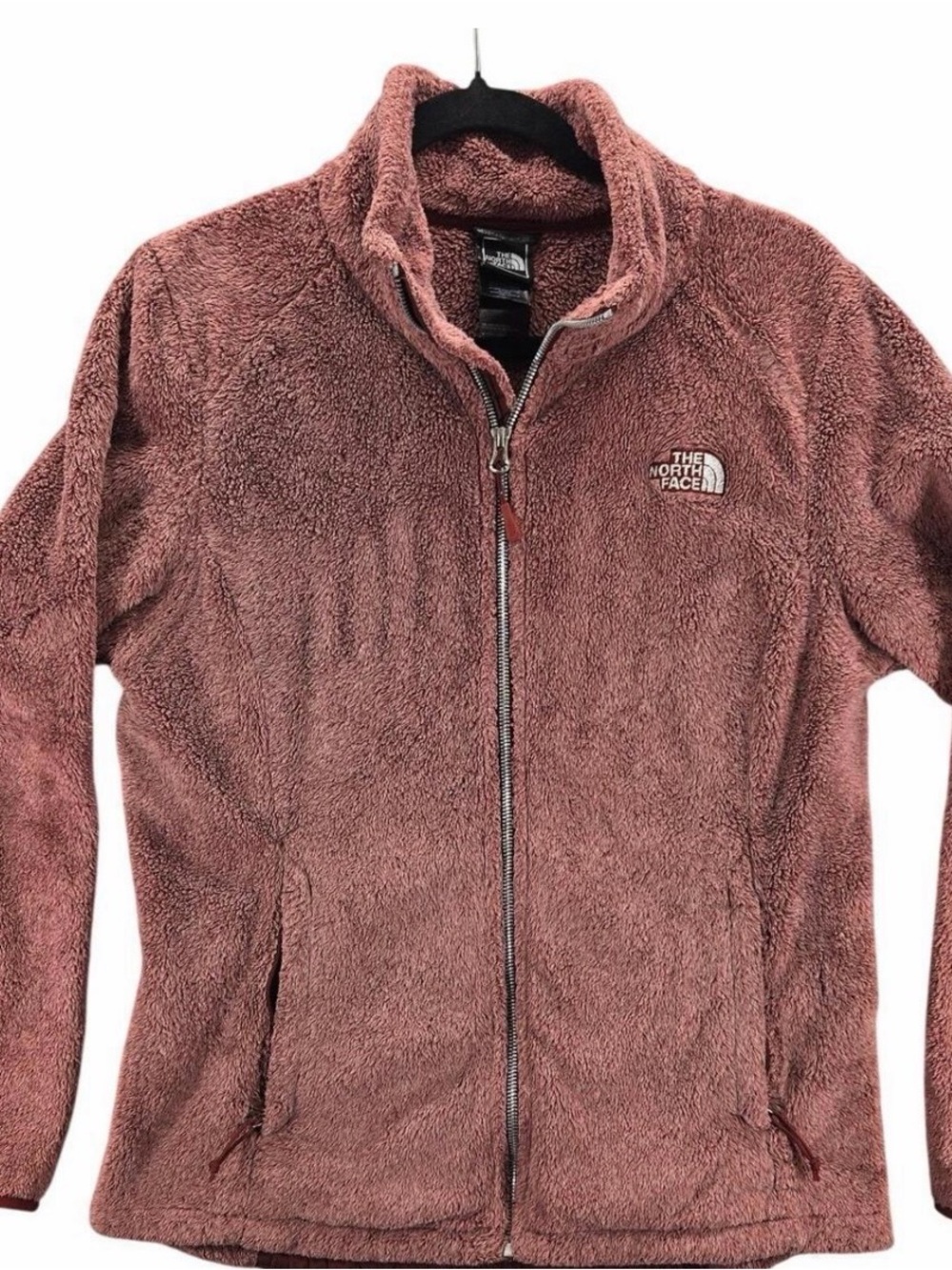 The North Face Women’s Plush Full-Zip Teddy Jacket — Dusty Rose Mauve